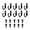 Noir, variante sur 10 Pcs Crochets Vintage pour Manteaux Montés au Mur Crochet Antique pour Porte Peignoir Vêtements