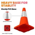 thumbnail image 6 of Cone Marker, Wind Resistant Base, High Reflectivity, PVC Traffic Cone, Orange Safety Cone, Construction Safety, Road Parking, Sports Event, 6 of 9