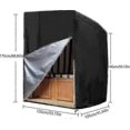 thumbnail image 1 of Waterproof & Ripstop Oxford Fabric Beach Chair Protector Cover 135x105x175 / 140cm for Strandkorb, 1 of 3