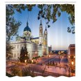 thumbnail image 2 of Ambesonne Europe Shower Curtain, Royal Palace in Madrid, 69"Wx84"L, Multicolor, 2 of 4