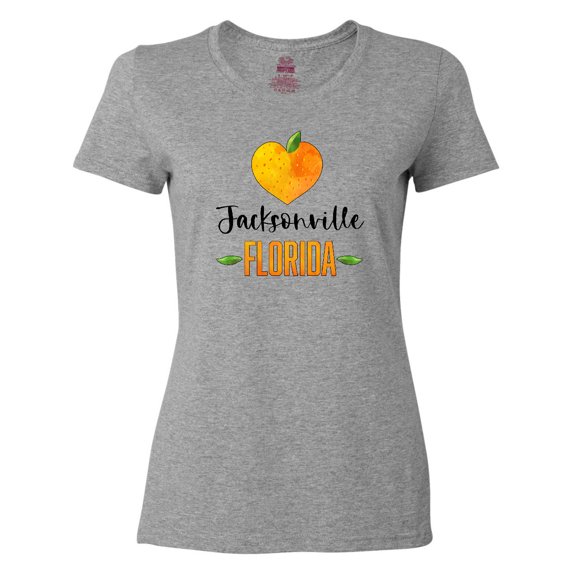 Inktastic Jacksonville Florida Orange in Heart Women's T-Shirt
