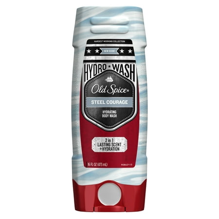 Old Spice Hydro Wash Body Wash, Hardest Working Collection, Steel Courage, 16 (Best Male Body Wash For Dry Skin)