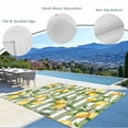 thumbnail image 4 of Fsddascl Spring Lemon Outdoor Rug for Patio/Deck/Porch, Non-Slip Large Area Rug 4 x 6 Ft, Botanical Plants Sage Green Stripes Indoor Outdoor Rugs Washable Area Rugs, Reversible Camping Rug Carpet, 4 of 5