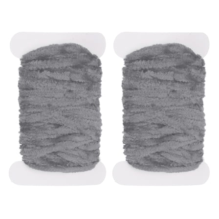 Uxcell Chenille Fly Tying Total 10 M, 2 Pack Rayon Chenille Fly Tying Materials for Making Fishing Hook, Gray