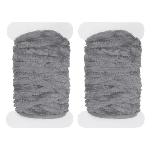 Uxcell Chenille Fly Tying Total 10 M, 2 Pack Rayon Chenille Fly Tying Materials for Making Fishing Hook, Gray