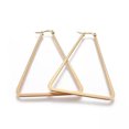 thumbnail image 2 of EOEMY 304 Stainless Steel Hoop Earrings Triangle Gold 64X51X2mm Pin 0.8mm&nbsp; P612-3.0", 2 of 2