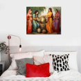 thumbnail image 4 of Nawypu Indian Village Woman of A Punjabi Woman Near Posters Canvas Print Wall Art Modern Picture Home Bedroom Living Room Foyer Aesthetic Decor Gifts (Framed), 4 of 4