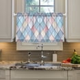 thumbnail image 2 of Yayeee Kitchen Curtains Tier Pair Light Filtering 27"x36" Rod Pocket Short Cafe Window Panel, Beige Art Pattern, 2 of 7