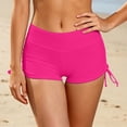 thumbnail image 2 of Womens Swim Bottoms Pleated Summer Beach Shorts with Pockets Bathing Suits for Women Summer 2026 Outfits Hot Pink S, 2 of 5