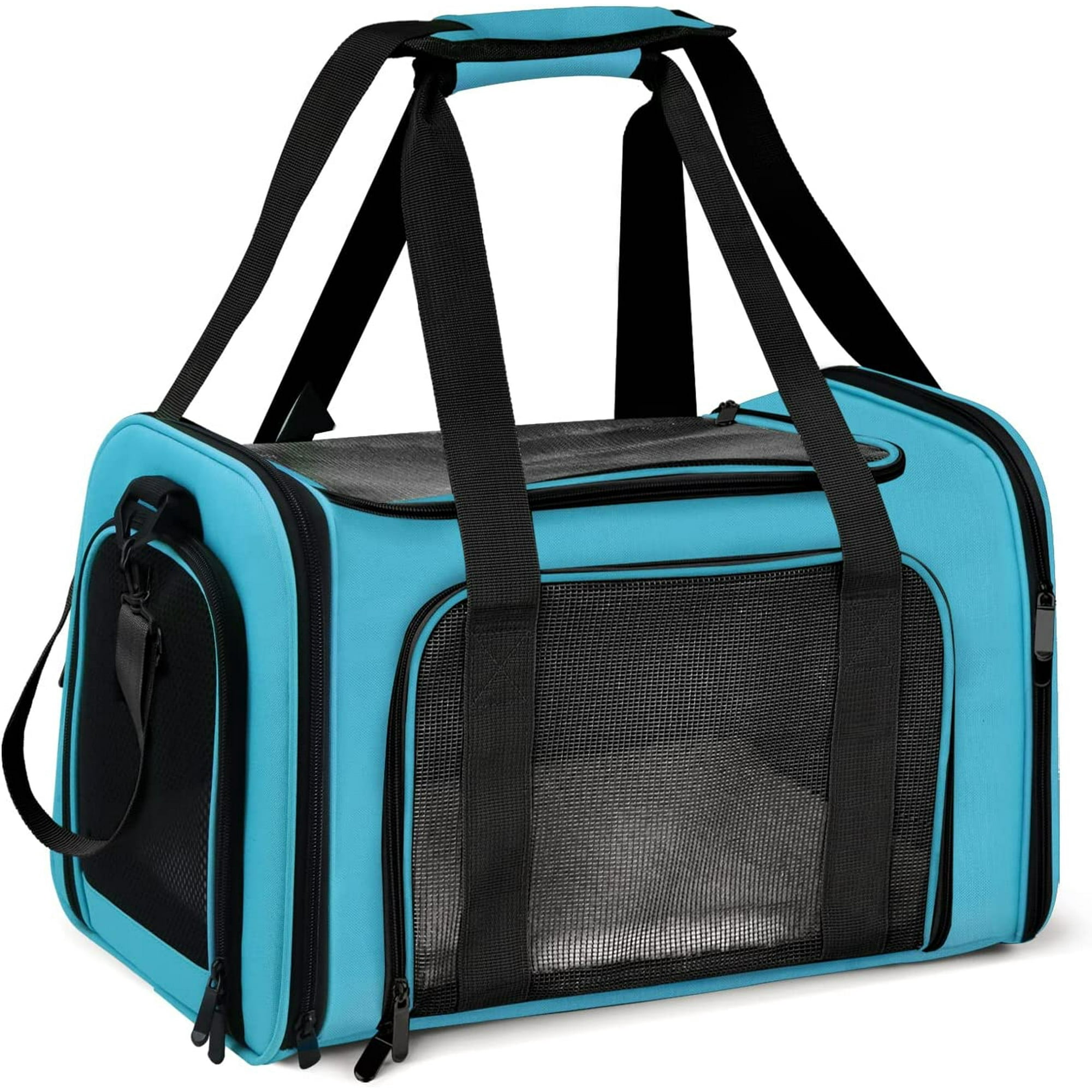 XINQIHANG Cat Carriers Dog Carrier Pet Carrier for Small Medium Cats Dogs Puppies up to 15 Lbs Airline Approved Small Dog Carrier Soft Sided Collapsible Waterproof Travel Puppy Carrier Blue Walmart