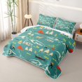 thumbnail image 3 of Erosebridal RV Car Outdoor Deer Bed Spread Queen for Boys Men, Teal Mountain Camping Queen Coverlet Set, 3 Pieces, 3 of 7