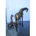 thumbnail image 5 of Nifao Life Size Bronze Giraffes Statues, One Laying, One Standing – Garden Outdoor Decor Sculpture, 77"L x 21"W x 58"H, 5 of 12