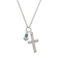 thumbnail image 2 of Delight Jewelry Silvertone Mini 2-D Snowman I Set You Apart Engraved Cross Zoey Necklace, 28", 2 of 4