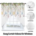 thumbnail image 3 of Easter Egg Swag Curtain Valance for Windows, Spring Wildflowers Window Treatments Short Swag Topper for Kitchen Windows Bathroom Bedroom, 28"x36", 3 of 8