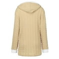 thumbnail image 5 of Outfmvch Sweaters For Women Cardigan Sweaters For Women Women Casual Knit Button Long Sleeve Thick Warm Hooded Cardigan Coat Womens Sweaters Beige 4Xl, 5 of 9