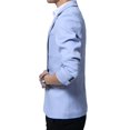 thumbnail image 2 of SWSMCLT Men's Sport Coat Slim Fit Button Warm Long Sleeve Blazer Jacket Fall Office Vintage Thin Sportcoat Light Blue 46, 2 of 4