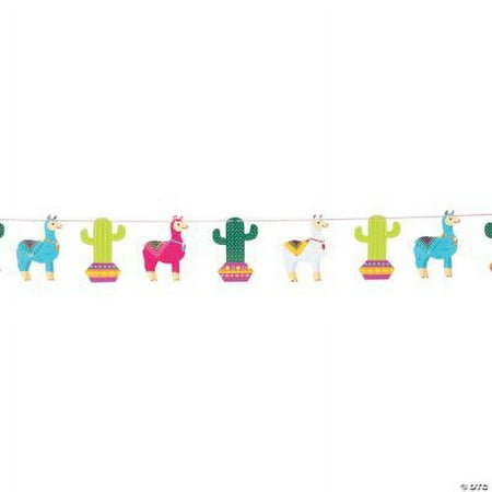 Fiesta Cactus Llama Garland - Party Decor - 1 Piece