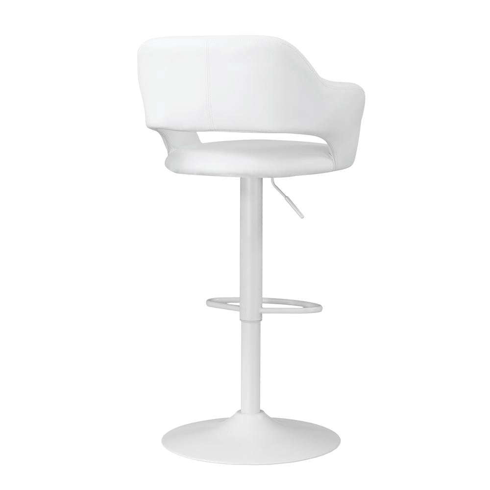 Monarch Bar Stool with Adjustable Height & 360-Degree Swivel, White