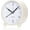 White, variant on Analog Alarm Clock, 4 inch Super Silent Non Ticking Small Clock with Night Light, Battery Operated, Simply Design, for Bedroom, Bedside, Desk (White)