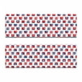 thumbnail image 2 of Tea Party Bench Cushion Set of 2, Britain Themed Teacup Forms Patterned Union Jack Hearts Flags, Standard Size Foam Pad and Decorative Cover, Vermilion Night Blue, by Ambesonne, 2 of 4