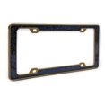 thumbnail image 5 of Creathome 3D Shining and Neon License Plate Frame from Pure Zinc Alloy Metal Perfect Plate Holder, Matt Gold with Black Glitter, 5 of 8