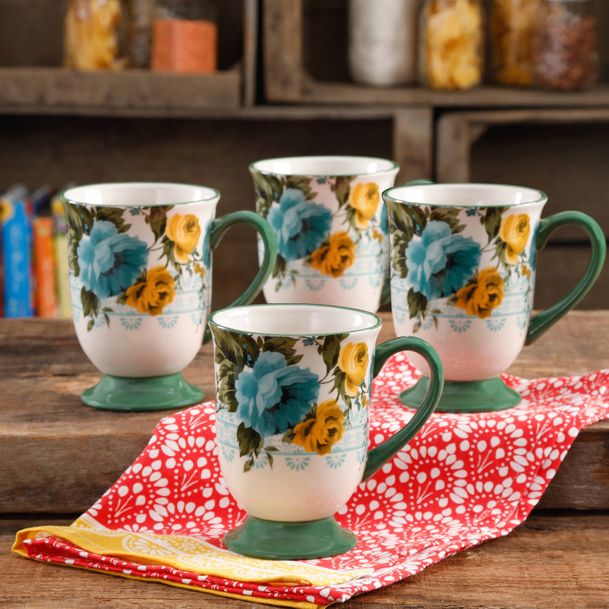 The Pioneer Woman 4-Piece Mugs...