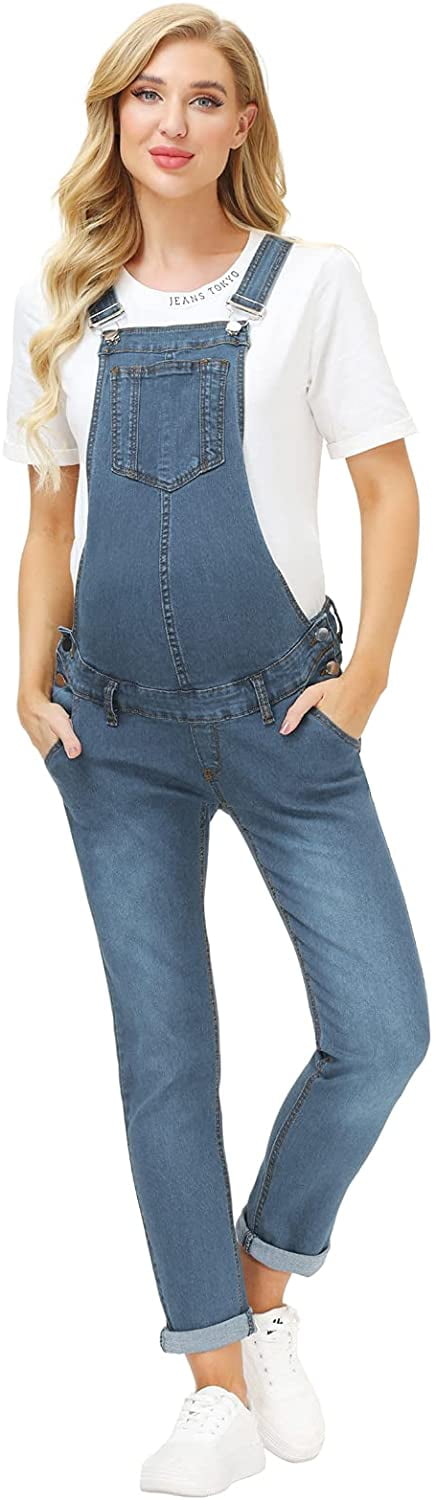 Maternity Denim Bib Overalls Jumpsuits 