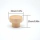 thumbnail image 5 of 20 Pieces Wood Cabinet Handles Round Natural Wood Knobs Wood Cabinet Knob Wood Door Knob Drawer Knob Suitable For Cabinet Drawers Cabinets Dressings K, 5 of 5