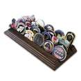 thumbnail image 1 of 4 Row Challenge Coin Holder - Military Coin Display Stand - Amazing Military Challenge Coin Holder - Holds 19-25 Coins 4 Rows Made in The USA! (Solid Walnut), 1 of 4