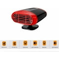 thumbnail image 2 of Mini Car Heater, Portable 12V 120W Cigarette Lighter Plug Defroster Demister with Hot Cold Wind, Black, 2 of 5