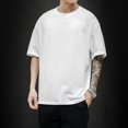 thumbnail image 3 of Nueva camiseta de verano para hombre, camiseta lisa a la moda para hombre, camisetas de gran tamaño de Hip Hop de manga corta informales de algodón para hombre, ropa de calle, camisetas superiores, 3 of 5