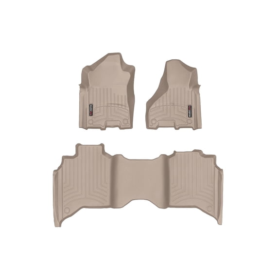 WeatherTech Custom Fit FloorLiners compatible with Ram Truck 2500/3500, Ram 2500/3500 - 1st & 2nd Row, Tan