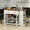 Off-White, variant on Uforic Kitchen Island Table with Seating & Drop Leaf, Kitchen Island with Storage & Wheels, Off-White
