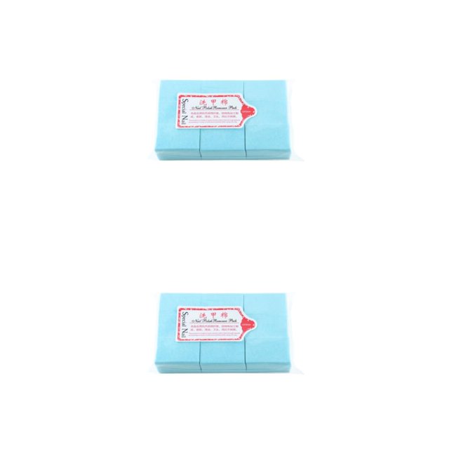 Removedor de esmalte de uñas Seitruly 600 unids/set Algodón portátil 2piezas Azul