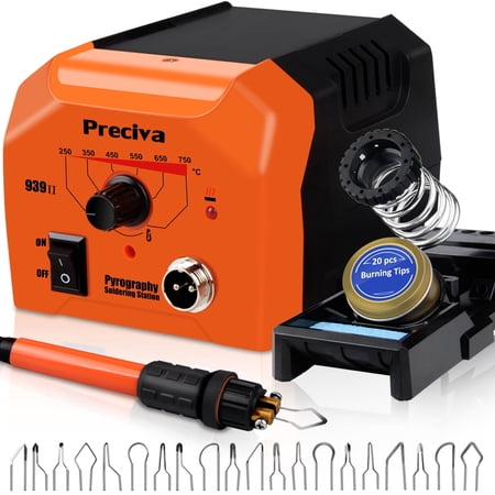 Cheyuez Wood Burning Kit,Soldering Iron Station with Temperature Control for DIY Embossing/Carving/Soldering