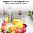 thumbnail image 3 of Passoire Carrée en Acier Inoxydable, Panier de Cuisine avec Trous de Drainage Uniformes pour un Rinçage Efficace, Grand Récipient Carré pour Cuisine, Bassin de Lavage de Légumes, Idéal pour la Préparation et le Stockage des Aliments, 3 of 6