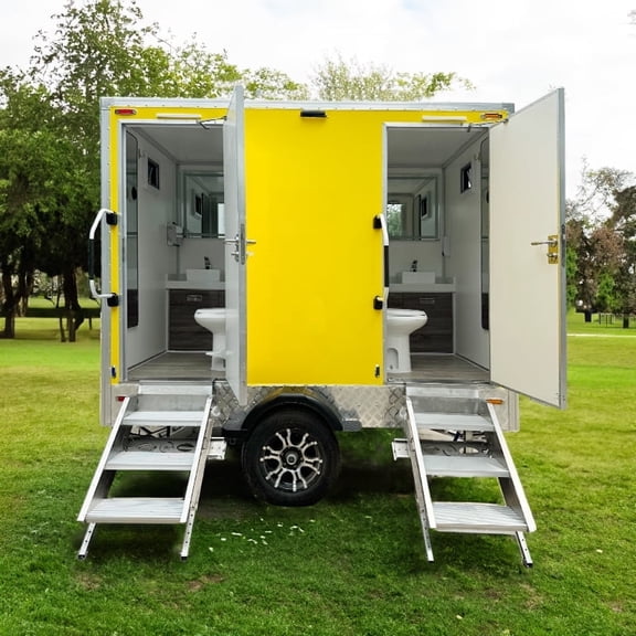 Goeasy Vehicle Commercial Yellow Camping Toilet Trailer  Portable Outdoor Activity Toilet Trailer