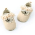 thumbnail image 3 of Antheron Baby Girls Mary Jane Flats Soft Sole Infant Moccasins Floral Sparkly Toddler Princess Dress Shoes, 3 of 6