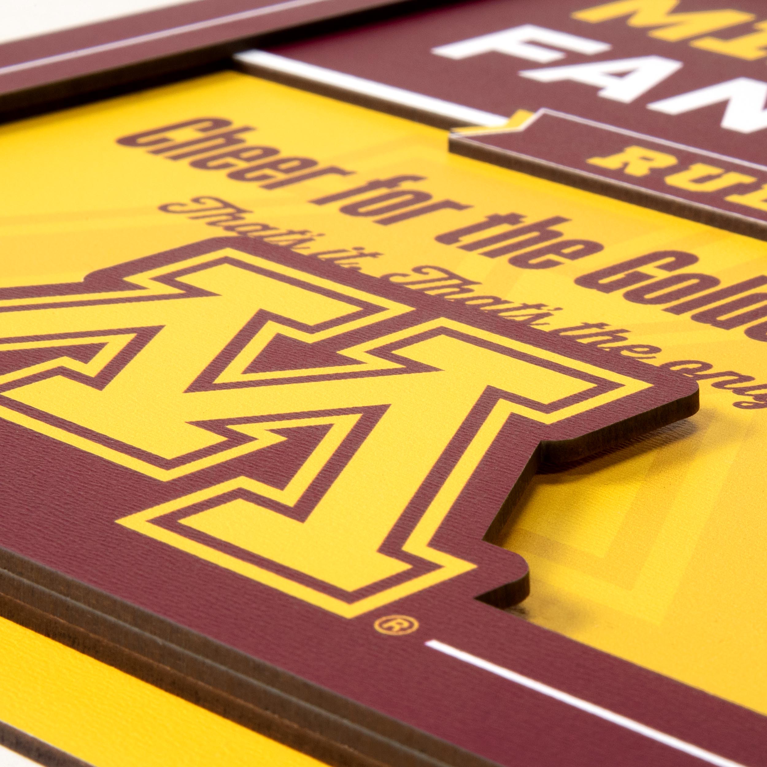 YouTheFan NCAA Minnesota Golden Gophers Fan Rules 3D Wall Art