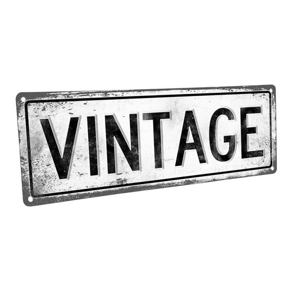 Vintage 4"x12" Metal Sign, Wall Décor for Home and Office