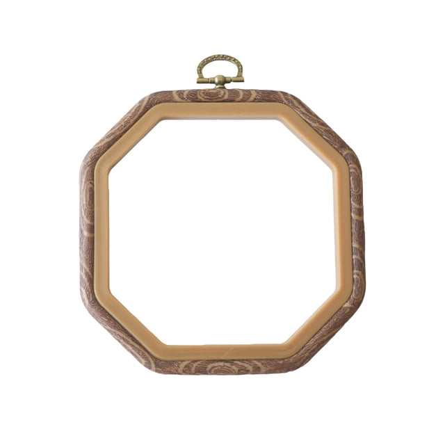 Octagon Embroidery Hoops Cross Stitch Imitated Wood Embroidery Circle Art Craft Embroidery Frame