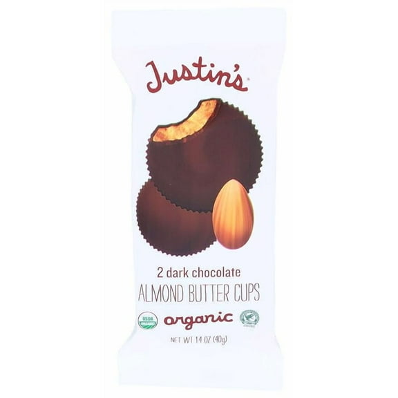 1x JUSTINS Organic Dark Chocolate Almond Butter Cup, 1.4 OZ