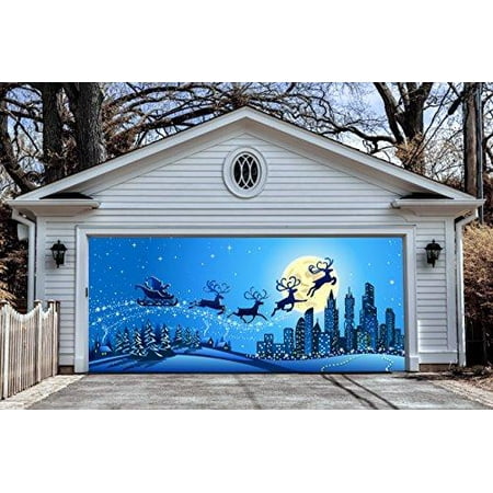 3d garage door covers christmas decorations outdoor wall banners outside home decor santa claus stickers gd24 - Christmas Door Covers 3d garage door covers christmas decorations outdoor wall banners outside home decor santa claus stickers gd24 - Christmas Door Covers
