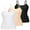 Black&Apr&Whi, variant on Sociala Women Cotton Camisole Shelf Bra Cami Adjustable Spaghetti Strap Tank Top 3-Pack