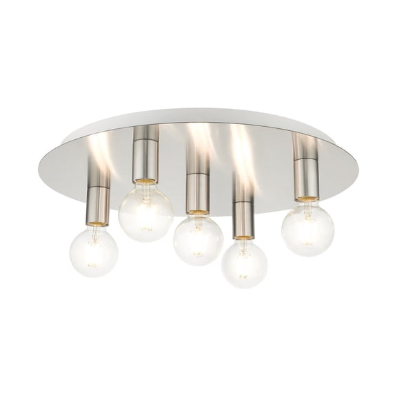 Livex Lighting - Hillview - 5 Light Flush Mount in Contemporary Style - 20
