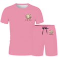 thumbnail image 4 of CONZONE Mens 2 Peice Track Suits Graphic Short Sleeve Workout Tshirt Shorts Sets Breathable Summer Tracksuits, 4 of 4