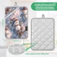 thumbnail image 3 of 2 Pack Pot Holders for Kitchen Heat Resistant Hot Pads Sets for Cooking Baking Snowman Pine Branch, 3 of 7