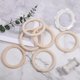 thumbnail image 5 of 12 anillos de madera sin terminar de 10 cm (4 pulgadas) para cortinas, ideales para manualidades, macramé y otras actividades al aire libre., 5 of 9