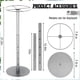 thumbnail image 2 of Medallero Shimeyao con soporte giratorio ajustable de 54 cm, 2 of 7