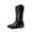 BLACK, variant on DREAM PAIRS Women's Cowboy Boots Mid Calf Cowgirl Boots Square Toe Chunky Heel Embroidery Stitched Western Boots
